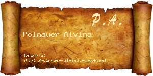 Polnauer Alvina névjegykártya
